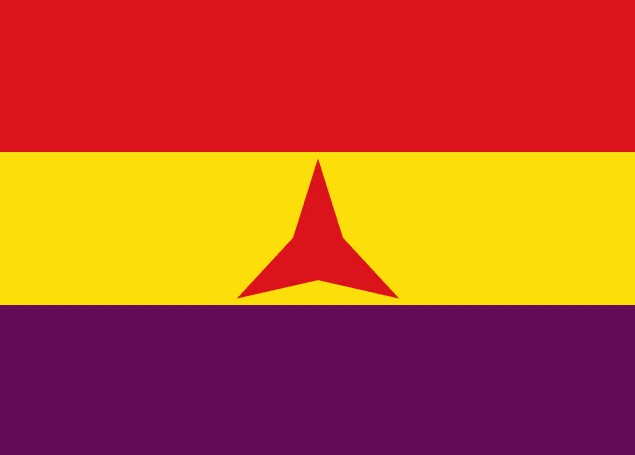 Флаг интернациональных бригад, сражавшихся в Испании против Франко