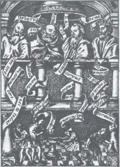 Столпы алхимии. Иллюстрация из трактата Н. Томаса «Ординалл алхимии», XVII в.