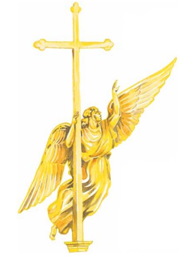Ангел на шпиле Петропавловского собора работы А. Рональдини. Установленный в сер. XVIII в.