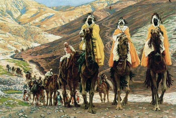 Три волхва в пути. Картина французского художника Ж. Тиссо, XIX в.