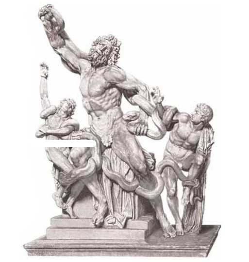 Скульптурная группа «Лаокоон» работы родосских скульпторов Александра, Атенодора, Полидора