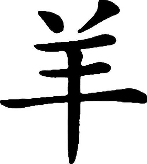 Китайский иероглиф, обозначающий год Козла