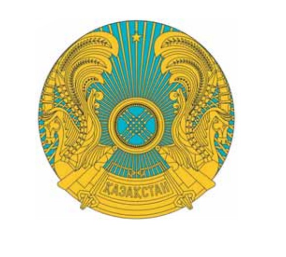 Мифологические крылатые кони тулпары на государственном гербе Казахстана