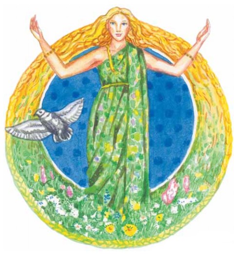 Валлийская богиня цветов Блодайвет
