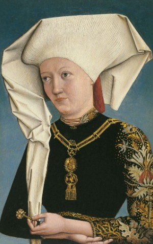 Женщина с орденом Лебедя на груди. Портрет неизвестного немецкого мастера XV в.