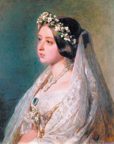 В. К. Винтерхальтер. Королева Виктория в подвенечном платье