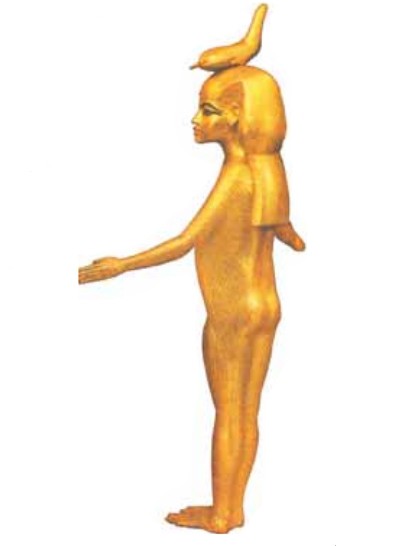 Золотая статуя богини Селекет из гробницы Тутанхамона