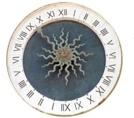 Циферблат башенных часов XIV в. Кьоджа. Италия. Возможно, создан астрономом Дж. Донли.