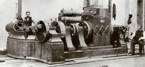 Паровые динамо — машины (генераторы) «Джамбо» на первой электростанции Эдисона