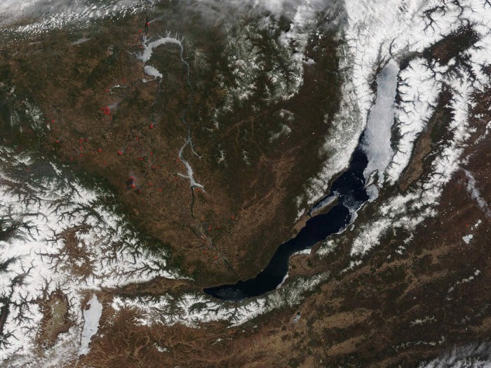 Эта фотография Байкала сделана искусственным спутником