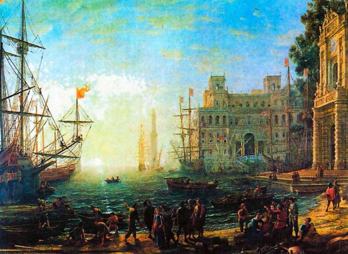 К. Аоррен. Морской порт с виллой Медичи. 1638 г. 