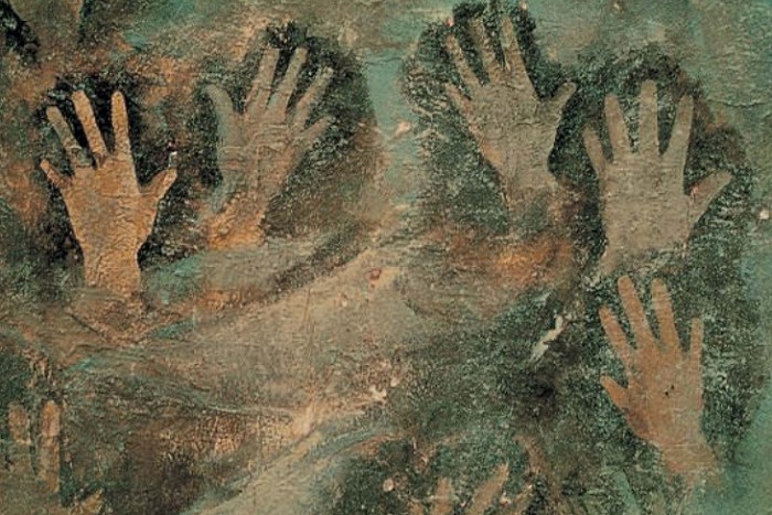 изображения рук из пещеры в Аргентине