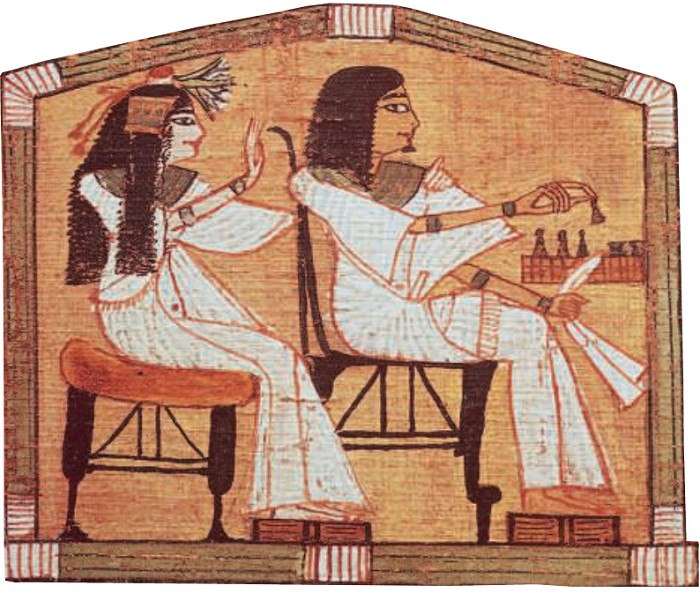 Знатный египтянин играет в сенет