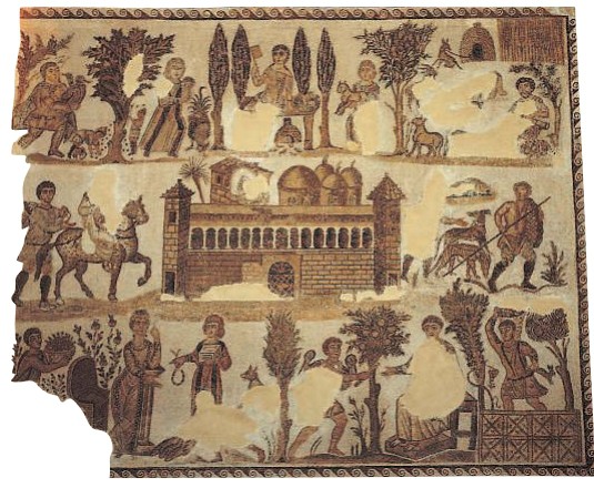 мозаика римской виллы в Тунисе