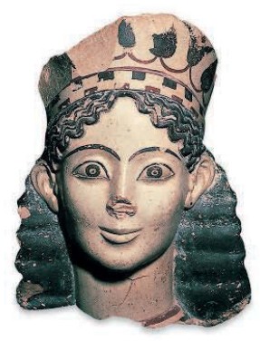 ваза в форме женской головы (около 600 г. до н. э.)
