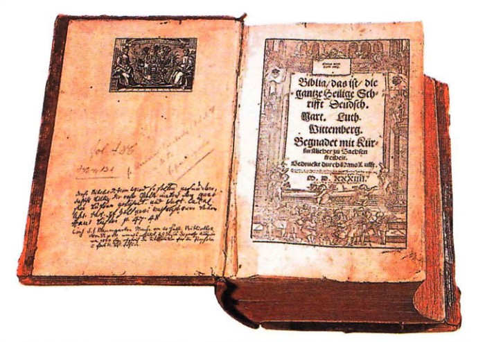 Экземпляр Библии в переводе Лютера. 1534 г. 