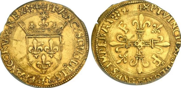 Монета Франциска I. XVI в. 