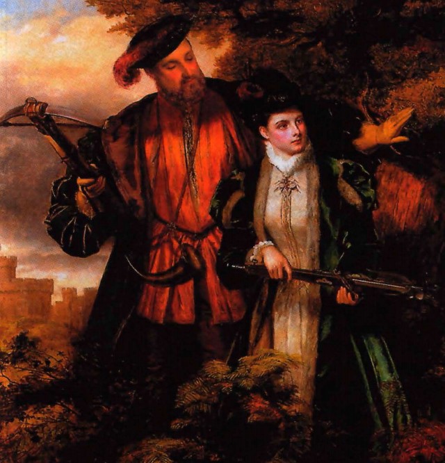 У. П. Фрит . Генрих VIII и Анна Болейн охотятся на оленя в Виндзорском лесу. XIX в. 