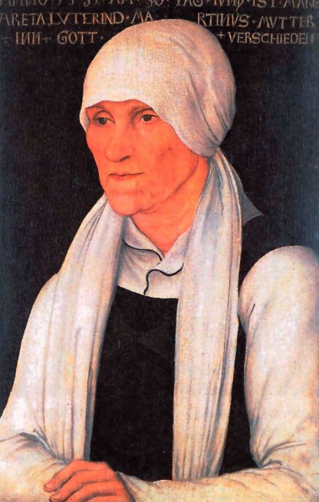 Л. Кранах Старший. Портрет Маргареты Лютер (матери реформатора. 1527 г. 