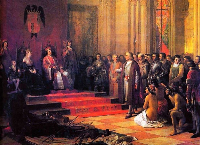 Р. Балака. Колумб перед испанскими монархами. 1874 г. 