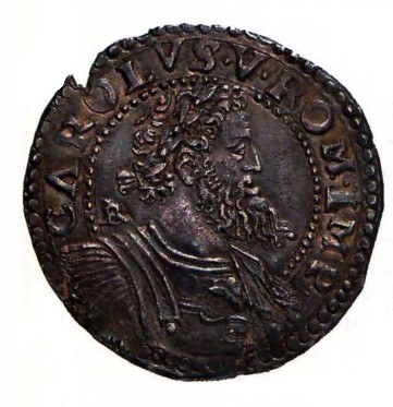 Полдуката серебром Карла V. 1552 г. 