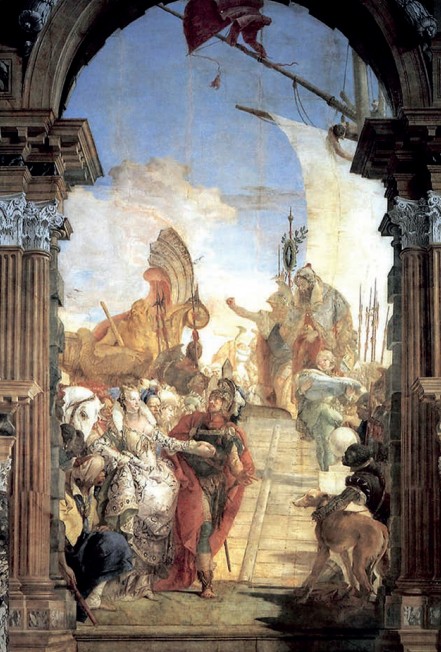 «Встреча Клеопатры и Марка Антония». Джованни Батиста Тьеполо, 1728 г.