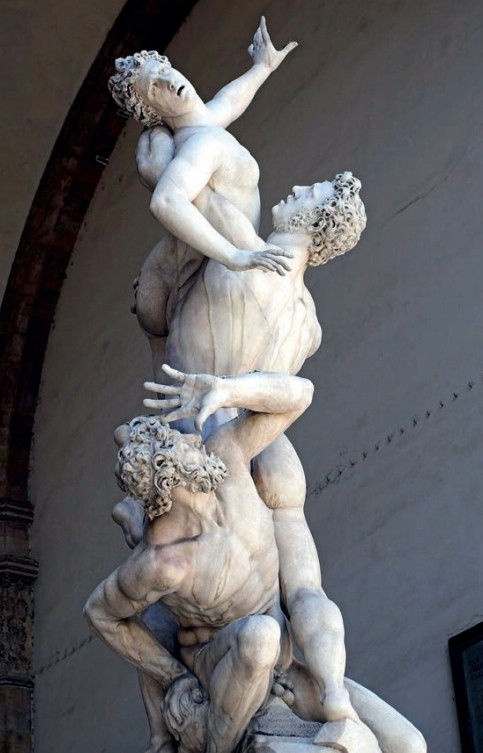 «Похищение сабинянок». Статуя Джамболонья, 1583 г. Лоджия Ланци, Флоренция 