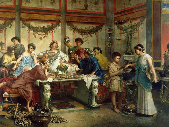 «Римский пир». Роберто Бомпиани. 1875 г.