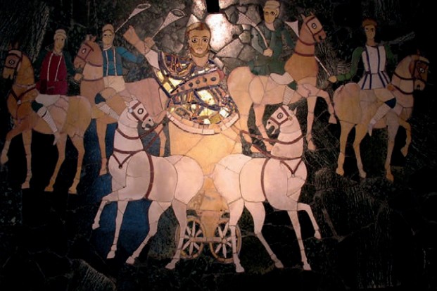 Консульская процессия. Штучная мозаика из римской базилики Юния Басса (IV век)