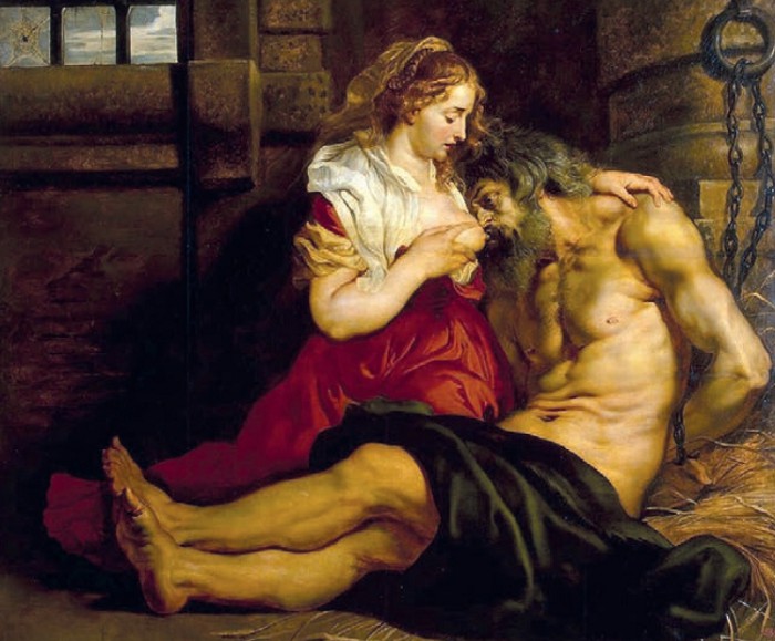 «Отцелюбие римлянки». Питер Пауль Рубенс. 1612 г.