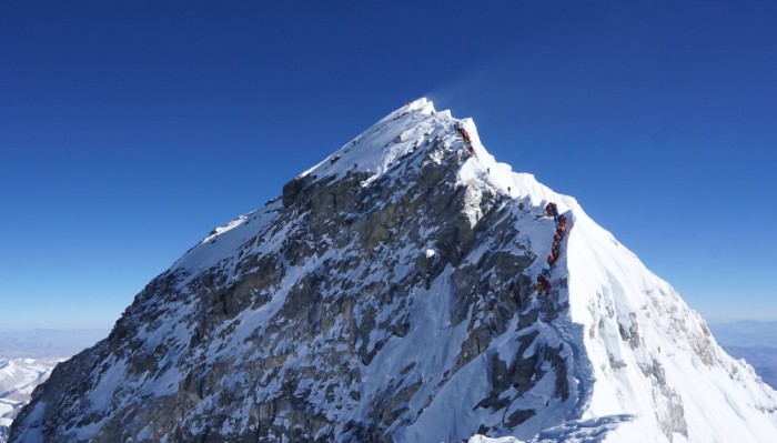 Вершина Эвереста — самая высокая точка мира, 8848 м над уровнем моря