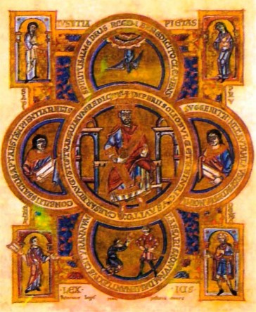Евангелие Генриха II. Портрет правителя. XI в.