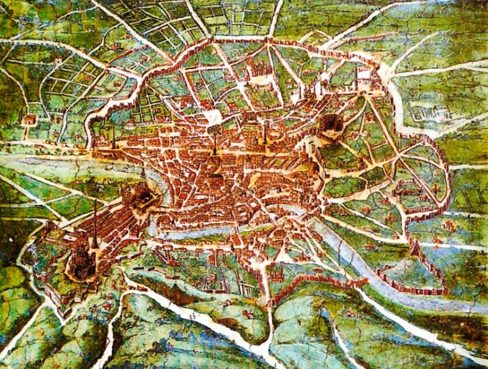 Иньяцио Данти. Карта Рима. Ватикан