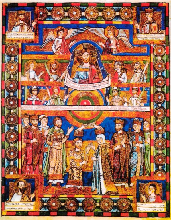 Евангелие Генриха Льва. Сцена коронования