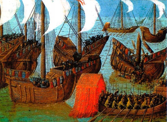 Венецианский флот. Французская миниатюра