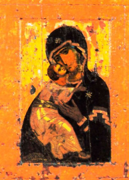 Икона Владимирской Богоматери . Константинополь. XII в.