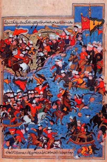 Битва войск Тимура и Тохтамыша в 1395 г. Персия. XVI в. 