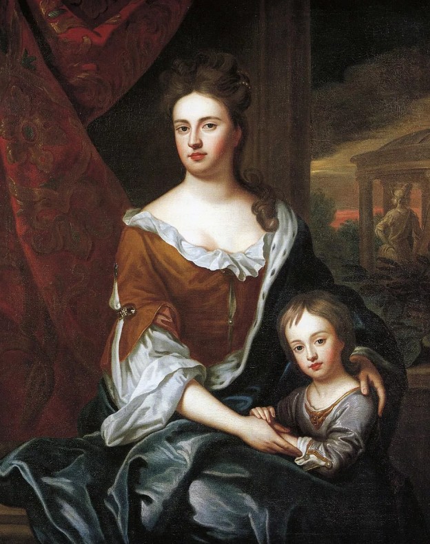Мастерская Г. Неллера. Королева Анна и её сын Уильям, герцог Глостерский. Около 1694 г.