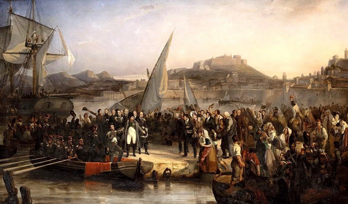 Ж. Бём. Наполеон покидает Эльбу. 1836 г.