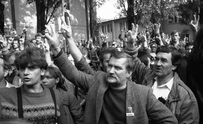 Бастующие в Польше. 1980 г.