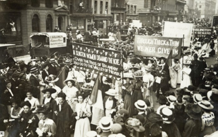 Демонстрация Демократической партии в Нью-Йорке. 1908 г.