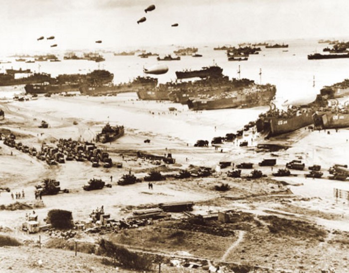 Побережье Нормандии в июне 1944 г