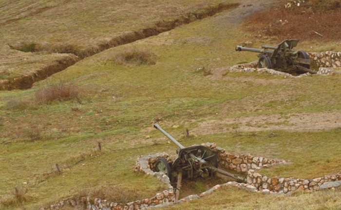 Боевые позиции советской противотанковой артиллерии