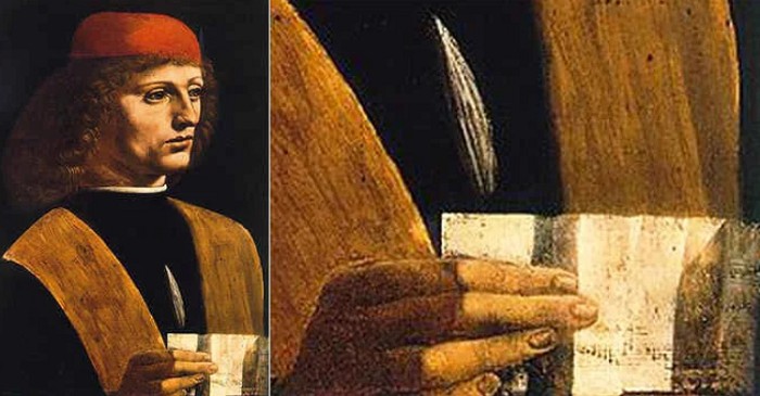 Портрет музыканта. Леонардо да Винчи. Около 1490 г.