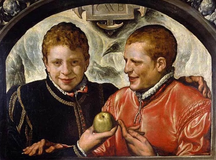 Двое молодых мужчин. Криспин ван ден Броек. Около 1590 г.