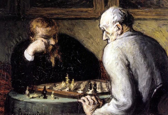 Шахматисты. Оноре Домье. Между 1863 и 1867 гг.