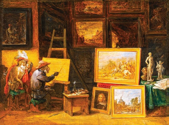 В мастерской живописца. Давид Тенирс Младший. Около 1660 г.