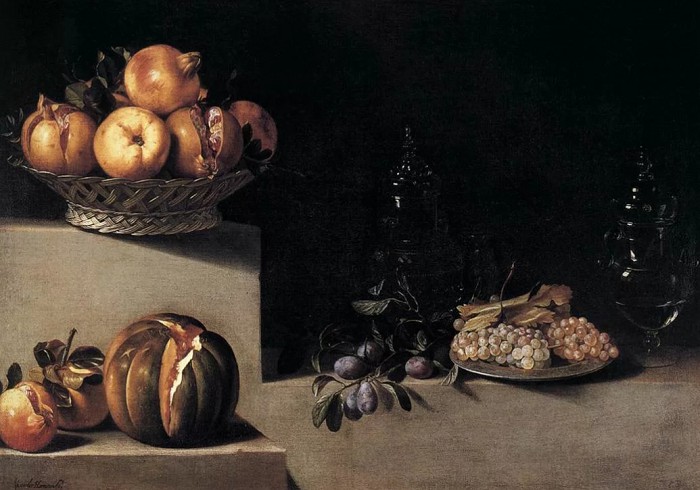 Натюрморт с фруктами и стеклянными сосудами. Хуан ван дер Амен. 1626 г.