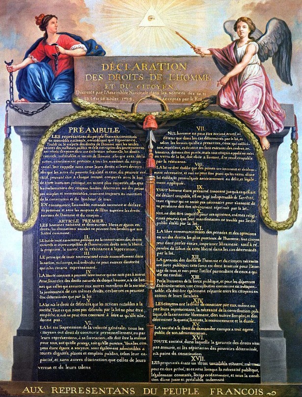 Изображение Декларации прав человека и гражданина. 1789 г.