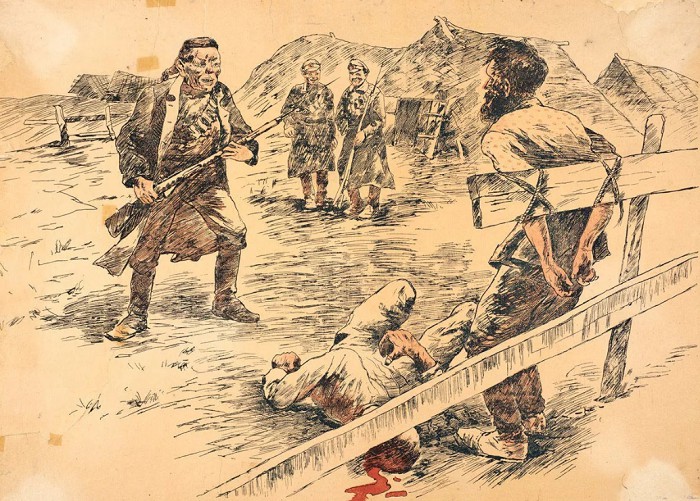 Антибольшевистский плакат времён Гражданской войны. 1918 г.
